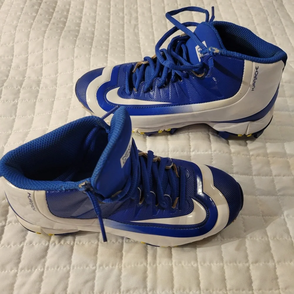 Nike 2.5Y Huarache 2KFilth Keystone Royal Blue White Mid Baseball Cleats Sports